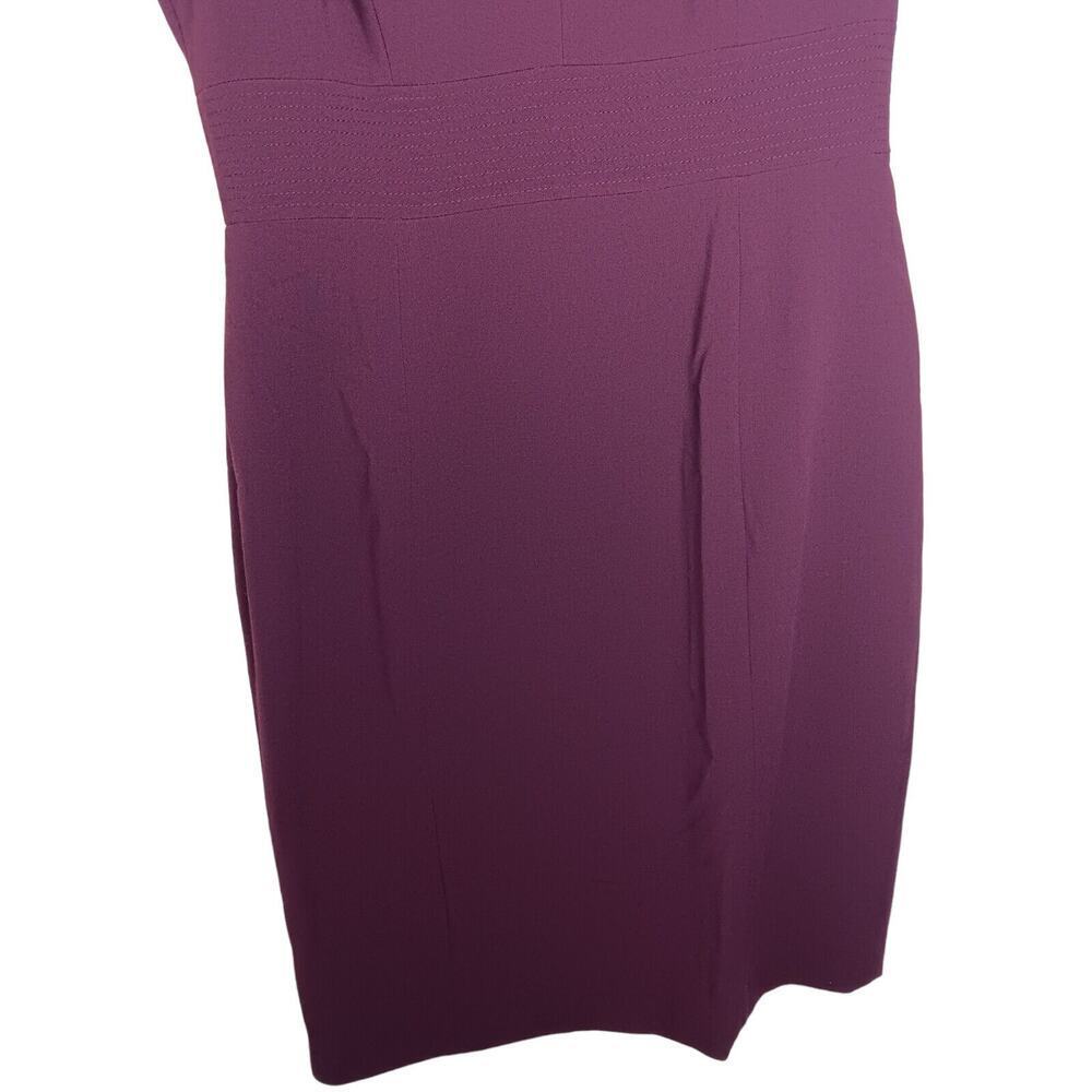 NWT Tahari Womens Sheath Dress in Black Cherry Size 10 Sleeveless Purple - Picture 5 of 9